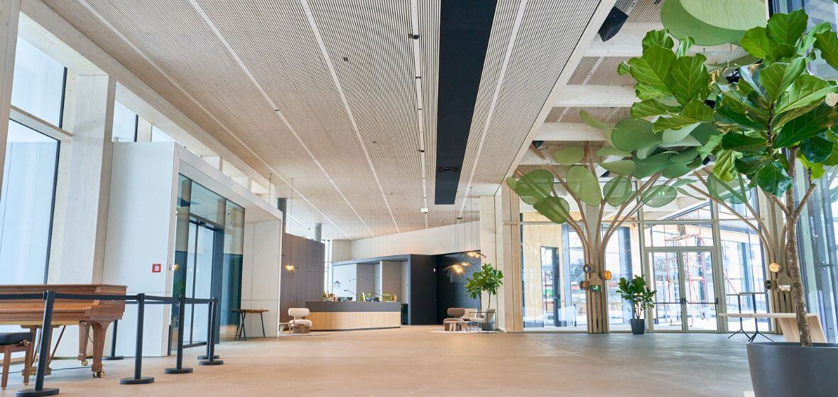 Acoustic ceiling ground floor